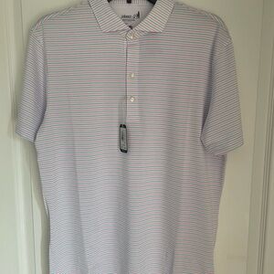 NWT johnnie-O Jersey Polo -Style Vik Performance color Porto Pink Size Small